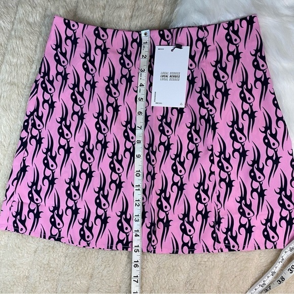𝅺DOLLS Kill x Local Hero Tribal Love Pink Mini Skirt - Picture 7 of 8